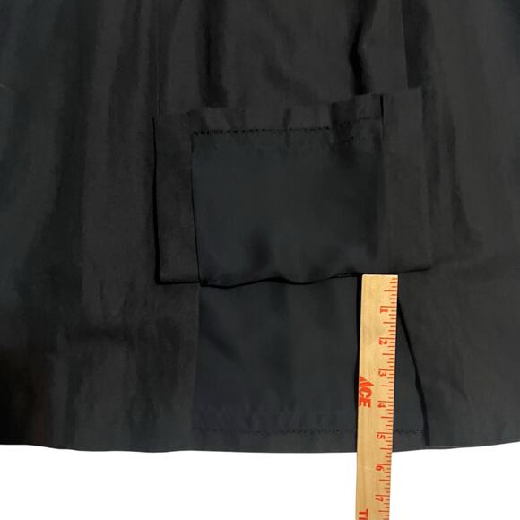 Anthropologie Postmark Mini Shift Dress Black Linen Floral Lace Tank Halter 10 - Picture 8 of 16